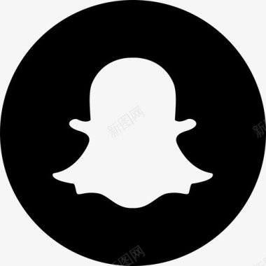 社交广告Snapchat社交媒体86循环图标图标