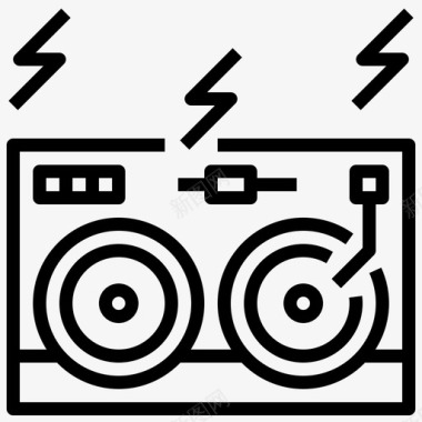 DJ音乐80直系图标图标
