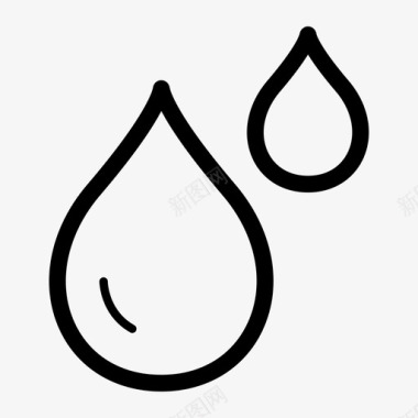 水滴饮用节约用水图标图标