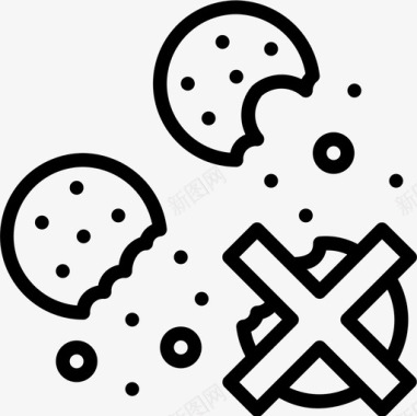 公共标识安全Cookies网络安全13线性图标图标