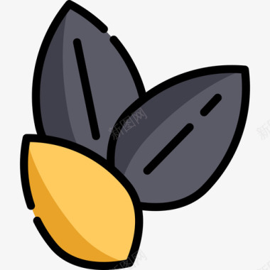 芝麻过敏3线状颜色图标图标