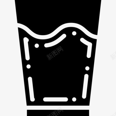 水饮料和饮料3固体图标图标