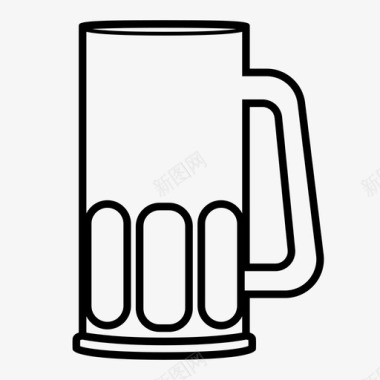 啤酒杯酒吧玻璃杯图标图标