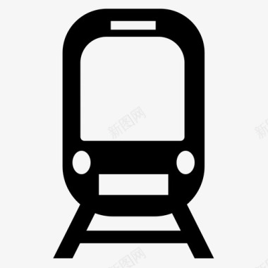 火车冰上铁路间图标图标