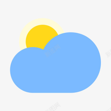 简约铁锤晴转多云（白天）图标