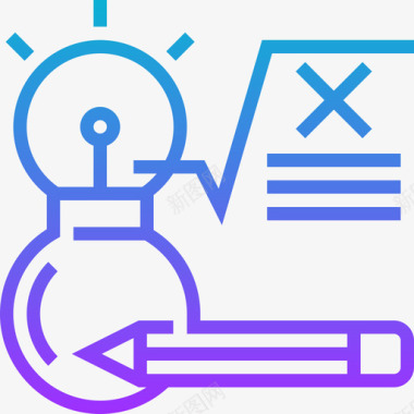理论在线教育16梯度图标图标