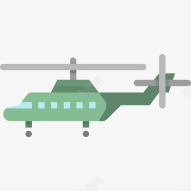 军用直升机军用33平的图标图标