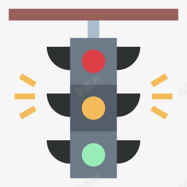 红绿灯火车站8平面图标图标