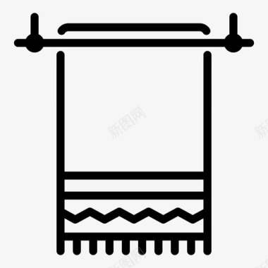 商铺使用图标可重复使用的毛巾浴室毛巾干毛巾图标图标