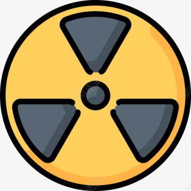 放射性化学25线性颜色图标图标