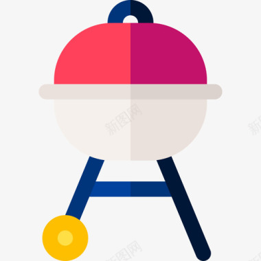 烧烤野餐46公寓图标图标