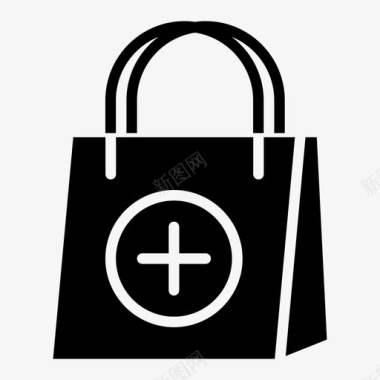 购物袋添加销售图标图标