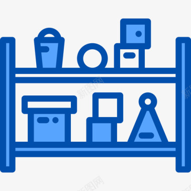 货架家装29蓝色图标图标