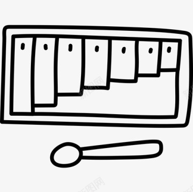 木琴儿童玩具13黑色图标图标