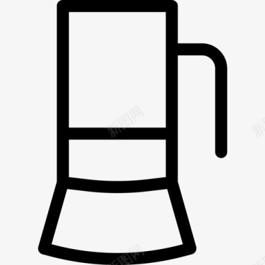 咖啡机厨房47线性图标图标