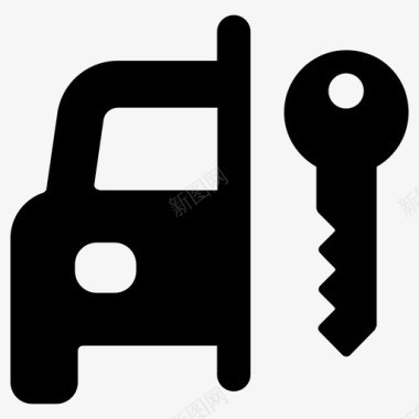 汽车钥匙汽车汽车经销商图标图标