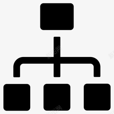 碳结构托管通信层次结构图标图标