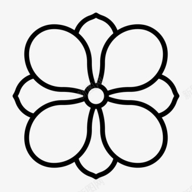 银莲花花自然图标图标
