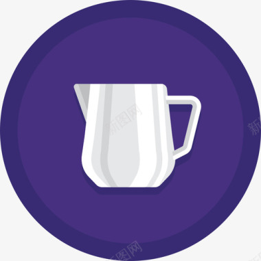 63号咖啡壶扁平圆形图标图标