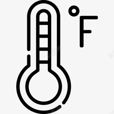 水银温度计温度计天气166线性图标图标