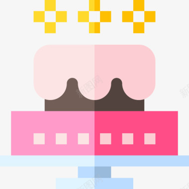 生日蛋糕生日蛋糕母亲节18平铺图标图标