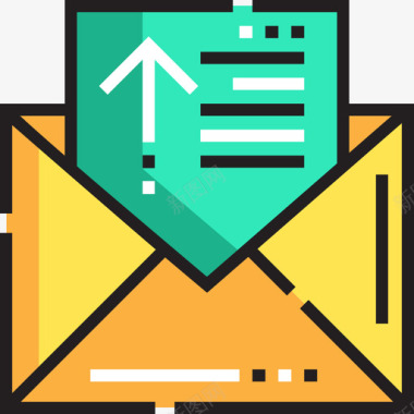 电子邮件客户端电子邮件联系人7线形颜色图标图标