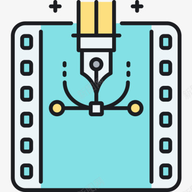 制作图纸运动图像视频制作16线性颜色图标图标