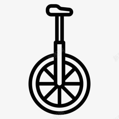 马戏一轮自行车平衡自行车自行车图标图标