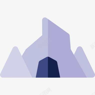 天然洞穴洞穴童话9平坦图标图标