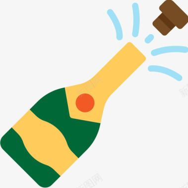 香槟庆祝派对3平的图标图标