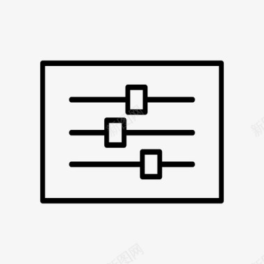 音乐符号简笔画均衡器混音器多媒体选项图标图标