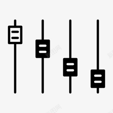 控制手的图标均衡器控制相等图标图标