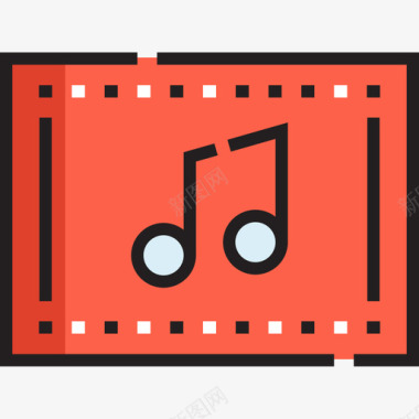 音乐音乐文件音乐65线性颜色图标图标