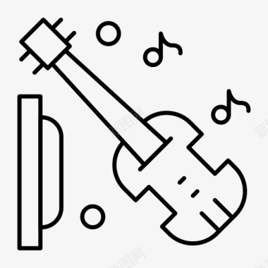 小提琴设备音乐图标图标