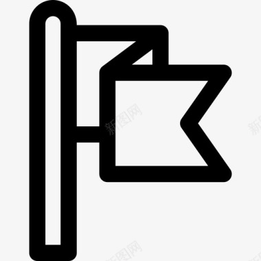 公共交通标识旗子公共交通4直线图标图标