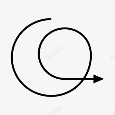 旋转箭头箭头圆方向图标图标