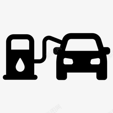 加油站汽车燃料图标图标