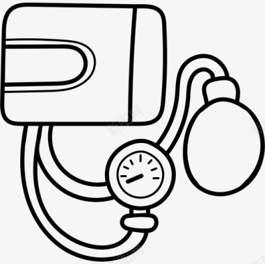 血压计医疗器械16黑色图标图标