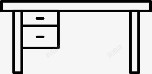 桌子电脑桌抽屉图标图标