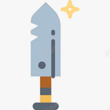 刀士兵扁平的图标图标