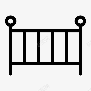 婴儿床儿童床摇篮图标图标