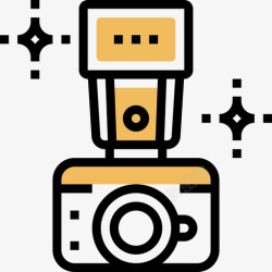 单反配件单反相机相机及配件7黄色阴影图标高清图片