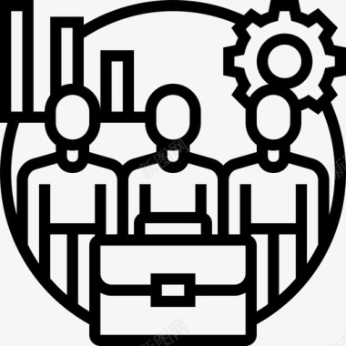 团队成员图标团队合作数字营销116线性图标图标