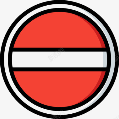 禁止进入英国5号路标线形颜色图标图标