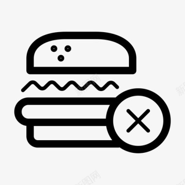 垃圾食品汉堡快餐图标图标