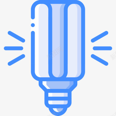 灯泡照明4蓝色图标图标