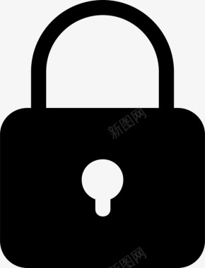 公共标识安全挂锁保护安全图标图标