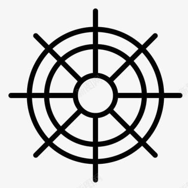 船舵轮盘船舵轮图标图标