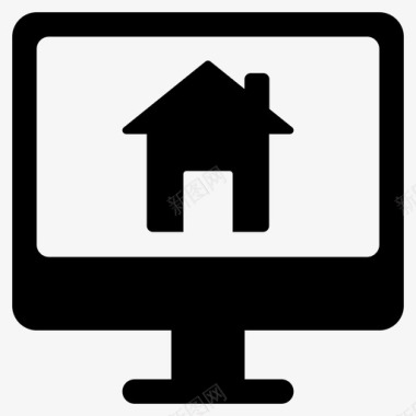 在线房地产房地产营销找房子图标图标