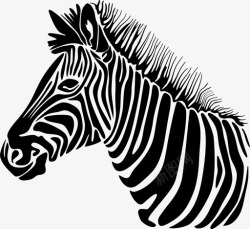 保护动物标志斑马动物马图标高清图片